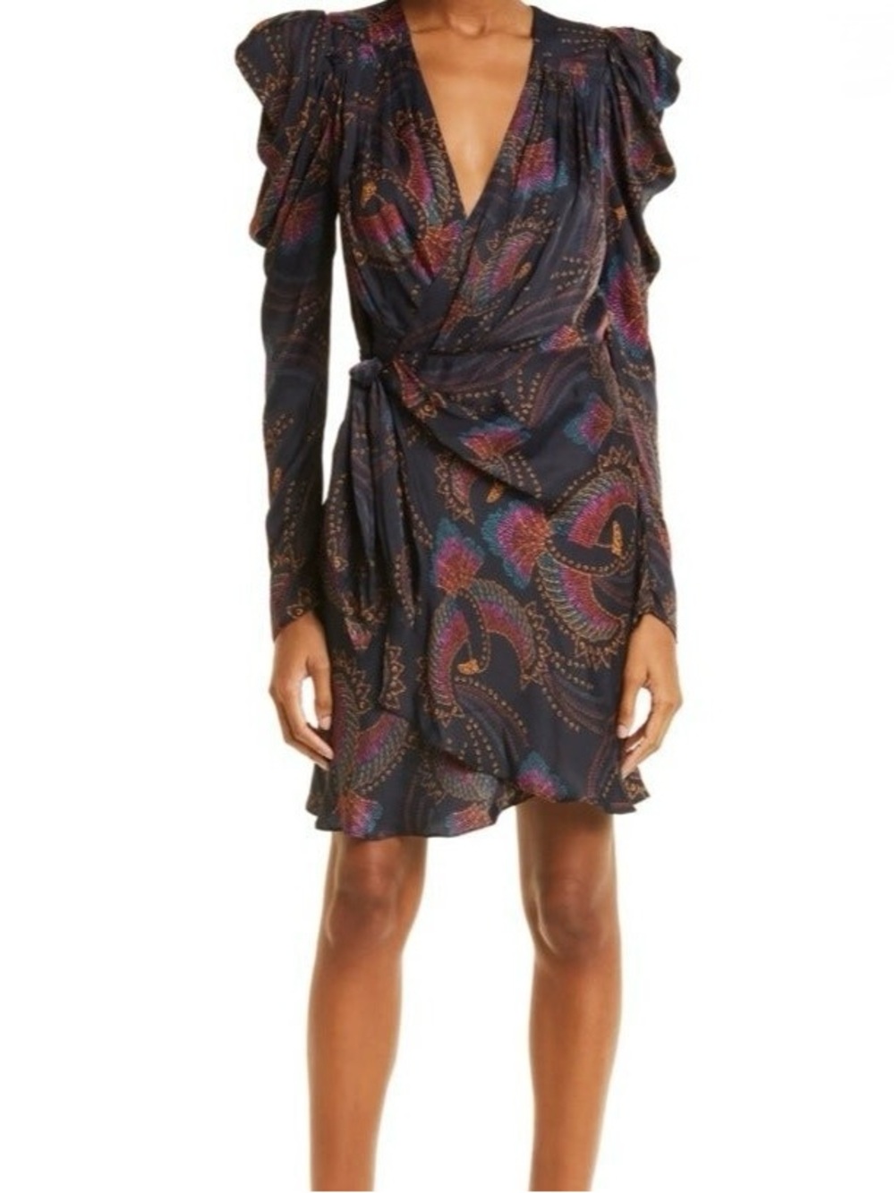 Farm Rio | Bird Pattern Wrap Dress, XL - Picture 2 of 12